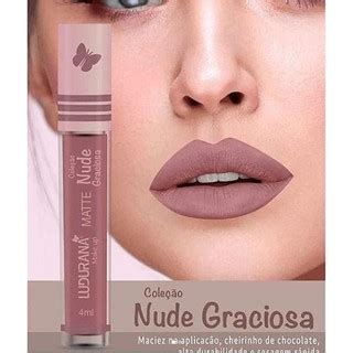 Batom Líquido Matte Cor Nude Caricia Ludurana Shopee Brasil