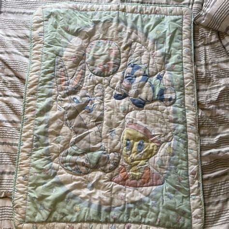 Vintage Looney Tunes Baby Crib Blanket