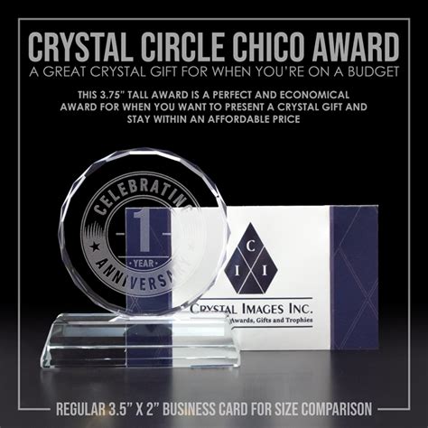 Engraved Crystal Circle Chico Award Crystal Images Inc