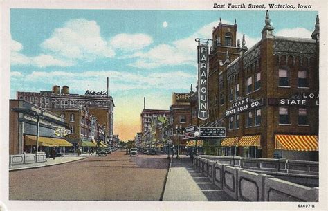 Waterloo Iowa East Fourth Street Paramount Theater Waterloo Iowa