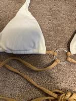 Zaful Two Tone Ribbed O Ring Cheeky Bikini Swimwear In Deep Green Zaful