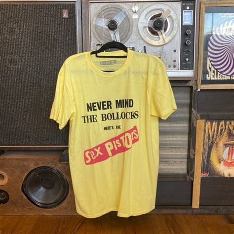 חולצה צהובה Sex Pistols Never Mind The Bollocks מידה XL ביטניק חנות