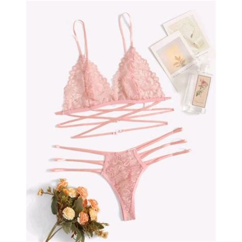 Conjunto Lingerie Renda Shopee Brasil