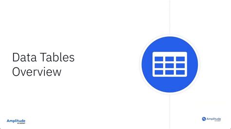 data table chart overview youtube