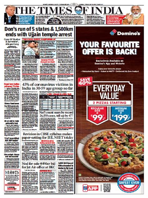 Times Of India Newspaper 10 July 2020 Pdf Instapdf