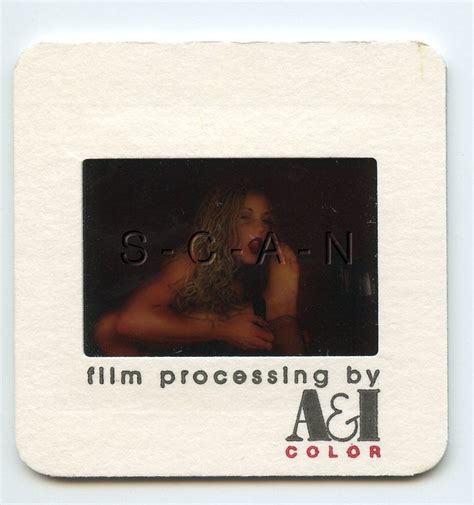 Original Vintage 1980s Nude 35mm Slide Negative Blond Smokes Cigar