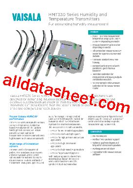 HMT337 Datasheet(PDF) - Vaisala