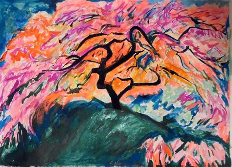 Japanese Maple Painting at PaintingValley.com | Explore collection of ...