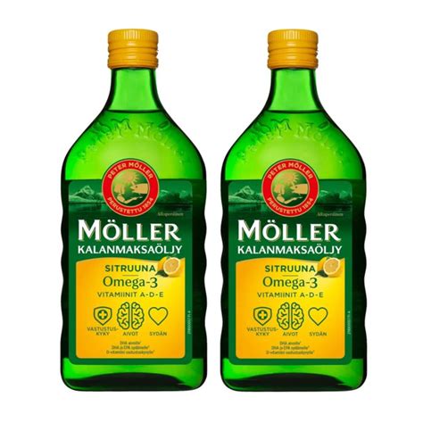 Омега-3 рыбий жир из печени трески MOLLER ЛИМОН 250 ml x 2 шт. купить ...