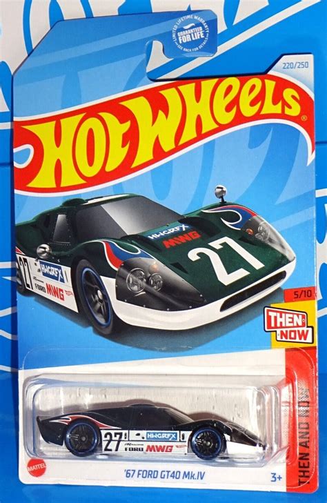 Hot Wheels 2024 Then And Now 220 67 Ford GT40 Mk IV Dark Green W PR5s MWG 27 Contemporary