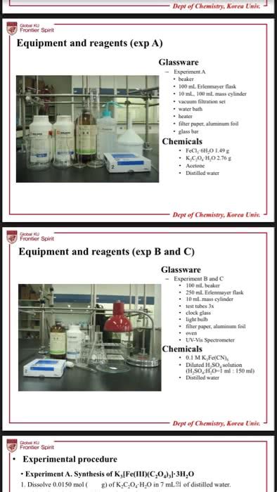 Oneclass Synthesis And Photochemistry Of Iron Oxalate Complex â