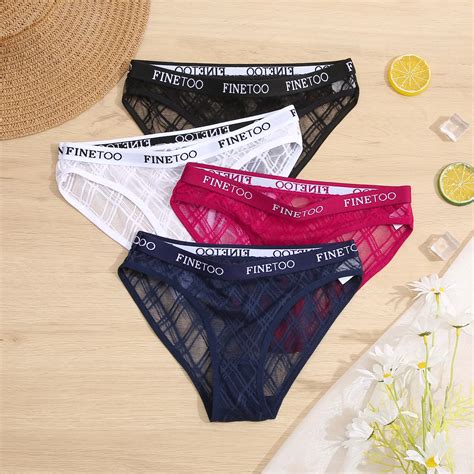 Finetoo New Wholesale Women Sexy Fashion Seamless Soft Lace Briefs M Xl Panties Female Lingerie
