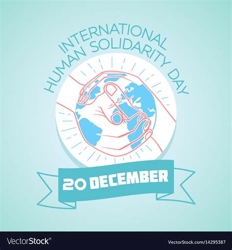 December International Human Solidarity Day Vector Image