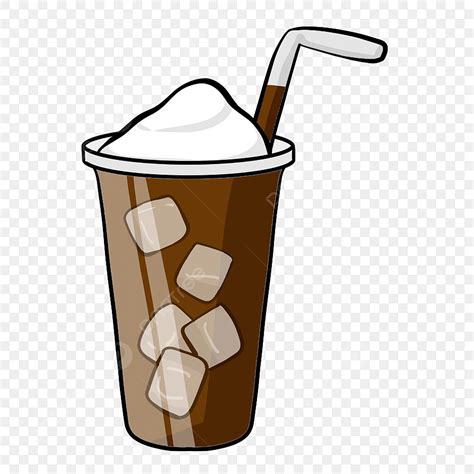 iced coffee cup clipart vector iced coffee  cold milk froth