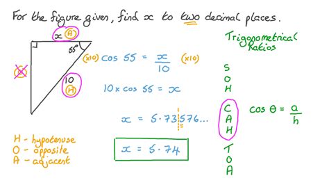 Question Video Using Right Triangle Trigonometry To Find An Unknown