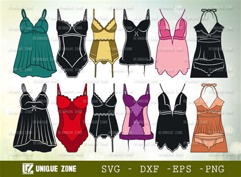 Lingerie Svg Bundle Swimsuit Svg Nighty Svg Women Wear Svg Night