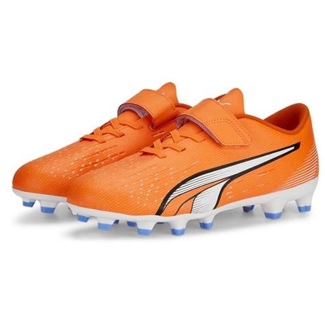 Puma Ultra Play Fg Ag V Supercharge Oransje Hvit Bl Barn