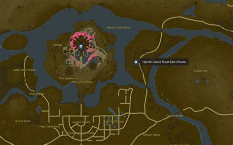 How To Get To Hyrule Castle Moat East Chasm In Zelda TotK