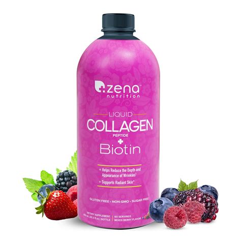 Zena Nutrition Liquid Collagen And Biotin 203 Fluid Ounces