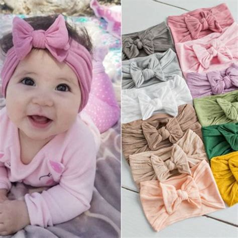 Faixa De Cabelo Para Bebe - Faixa De Cabelo Elástica Macia Cor Sólida Para Bebê Menina Algodão ...