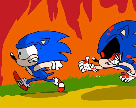 Meeting Sonic.EXE (scene) by Ask--Sonic on DeviantArt