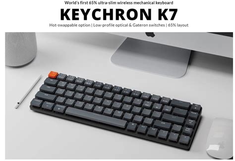Keychron K Ultra Slim Low Profile Wireless Rgb Hot Swappable Aluminum Mechanical Keyboard