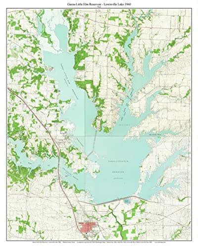 Garza Little Elm Reservoir Lewisville 1960 Texas Old Map Usgs Custom Composite