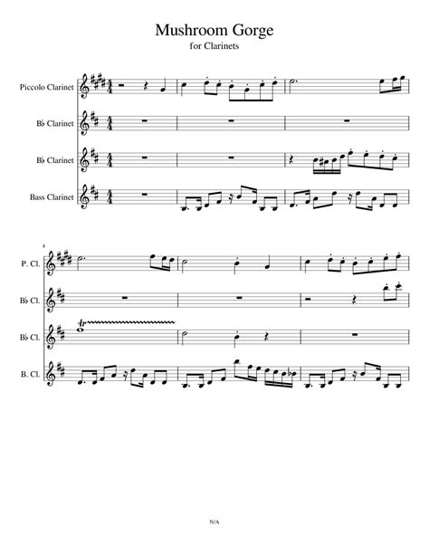 Mushroom Gorge Sheet Music For Clarinet Download Free In Pdf Or Midi