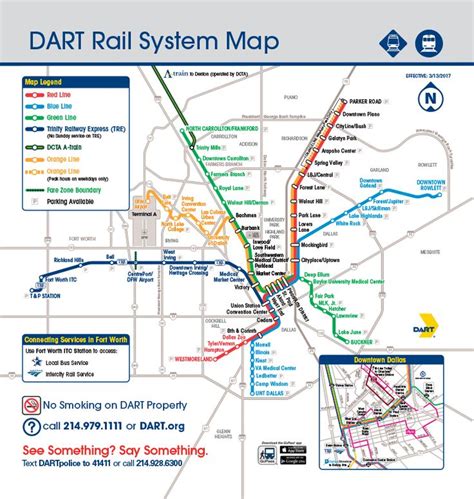 Dart Rail System Map System Map Transit Map Dallas Map