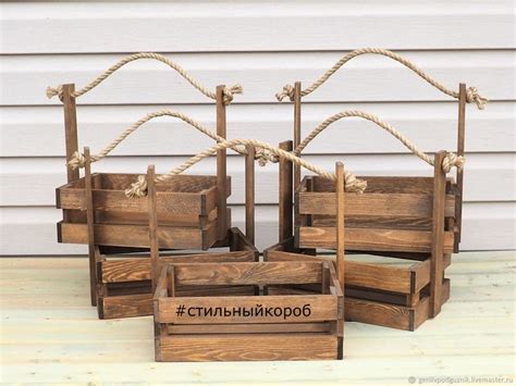 Деревянный короб, ящик для цветов, короб, деревянная упаковка в ...