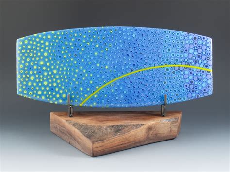 blue arc panel karen wallace glass