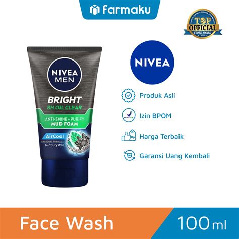 Jual Nivea Men Face Wash Whitening Oil Control Cooling Mud Tube Ml