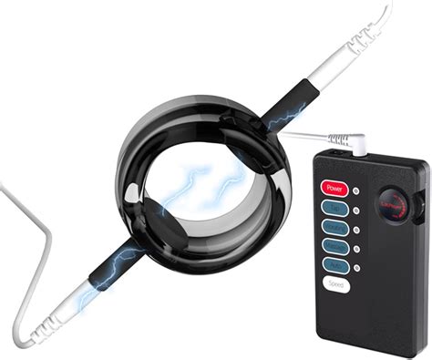 Amazon Sm Training Bondage Silicone Penis Ring Male Training Electric Shock Cock Ring Sex