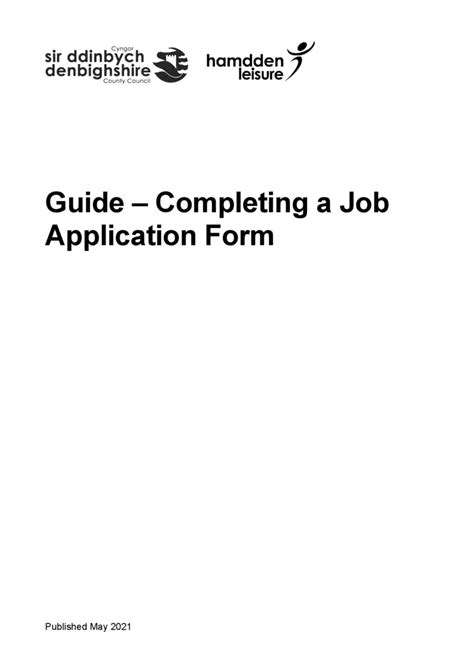 Free Guide To Completing Job Application Form Printfriendly