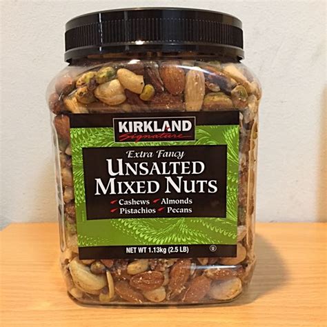 Unsalted Mixed Nuts Kirkland Signature Extra Fancy Food Drinks