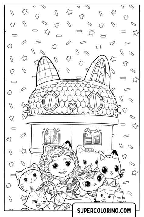 Ausmalbild Gabby Dollhouse - 12 Gabby Dollhouse Ausmalbilder kostenlos herunterladen