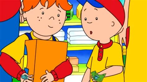 Caillou And Leo Go Shopping Caillou Cartoon Youtube