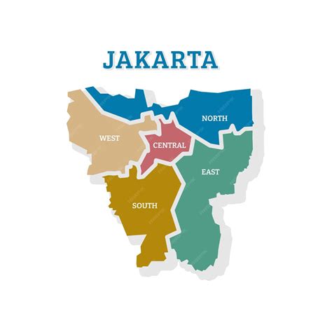 premium vector map   province  jakarta administrative