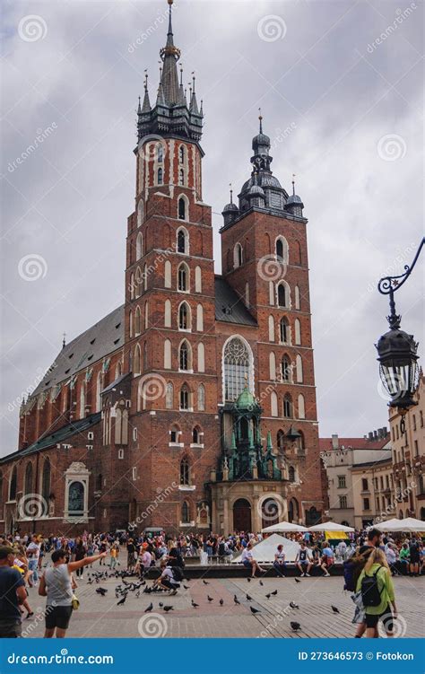 St Mary Basilica In Krakow Poland Editorial Stock Photo Image Of