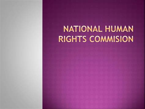 National Human Rights Commission Powerpoint Slides Learnpick India