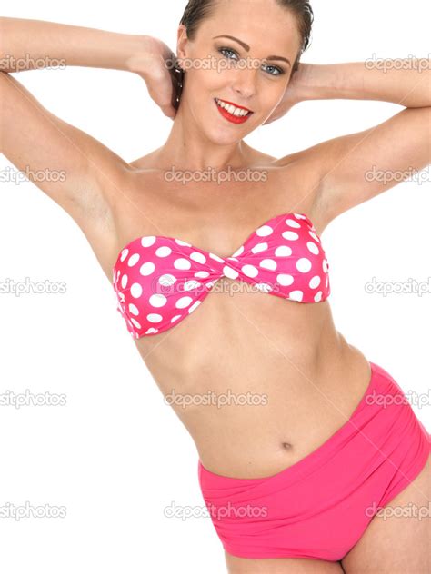 Attractive Sensual Woman Pin Up Model In A Bikini Stock Photo Richardmlee