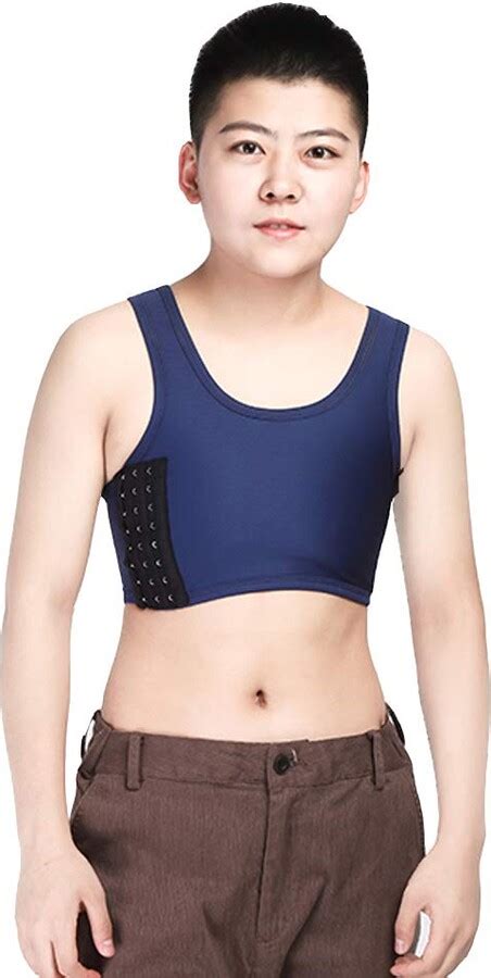 Baronhong Mesh Breathable Clasps Chest Binder For Tomboy Trans Lesbian Navy Shopstyle Lingerie