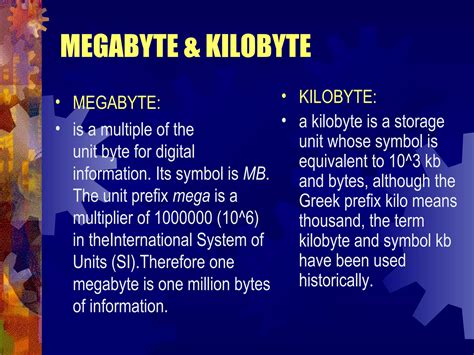 Measurement units of byte | PPT
