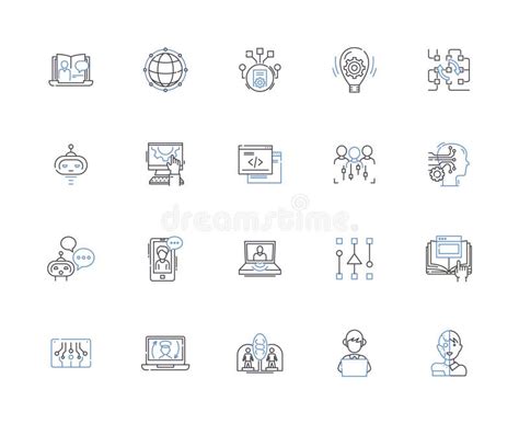 Geek Nerds Outline Icons Collection Geeks Nerds Hackers Gamers