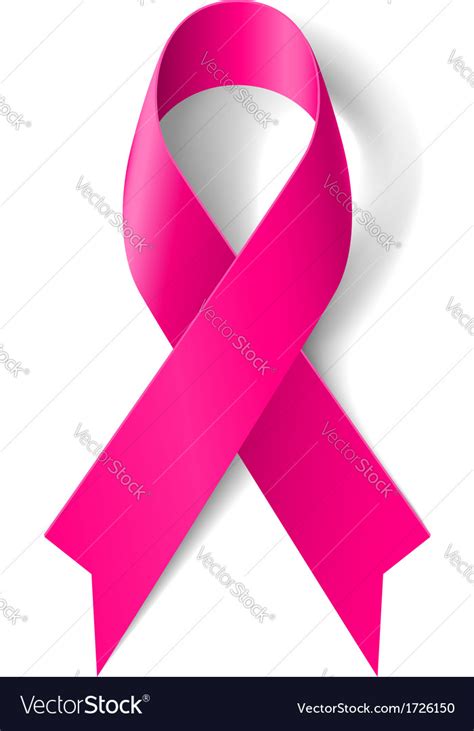 Pink ribbon Royalty Free Vector Image - VectorStock