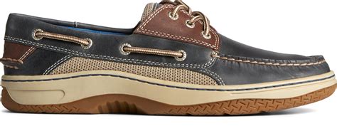 Mens Billfish 3 Eye Wide Leather Navybrown Sperry Australia