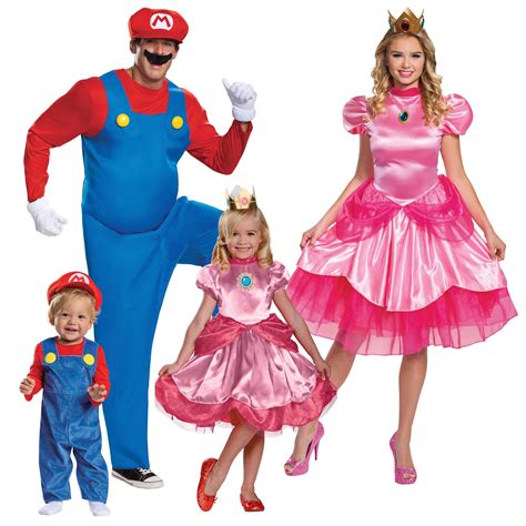 Super Mario and Peach Family Costumes – Party Expert