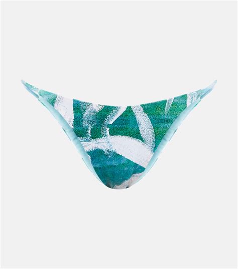 Mini Ring Bikini Bottoms In Blue Louisa Ballou Mytheresa