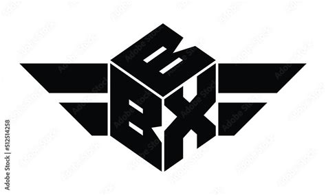 BBX Three Letter Gaming Logo In Polygon Cube Shape Logo Design Vector