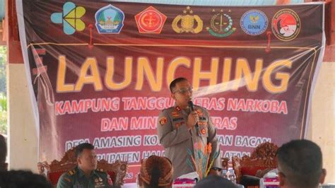 Polres Halmahera Selatan Launching Kampung Tangguh Bebas Narkoba Dan